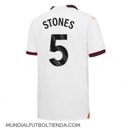 Camiseta Manchester City John Stones #5 Segunda Equipación Replica 2023-24 mangas cortas